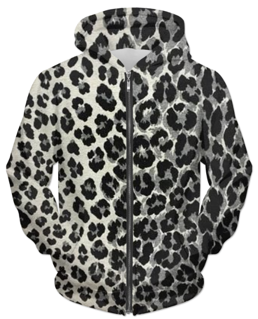 Virgin Teez Sublimation Hoodie Leopard Pattern 2 UNISEX ZIP HOODIE