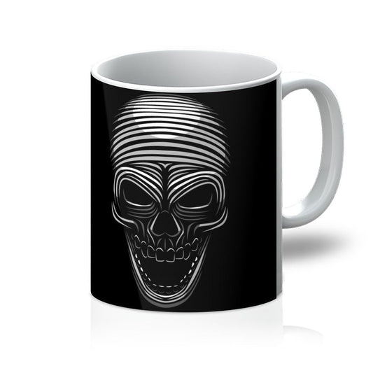 VIRGIN TEEZ Homeware 11oz Line skull Mug