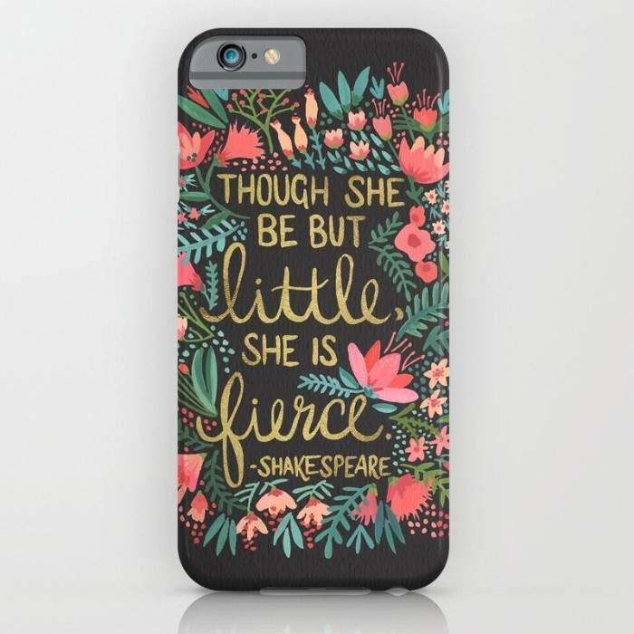 Threadless Mobile Cover Little & Fierce on Charcoal Mobile Cover