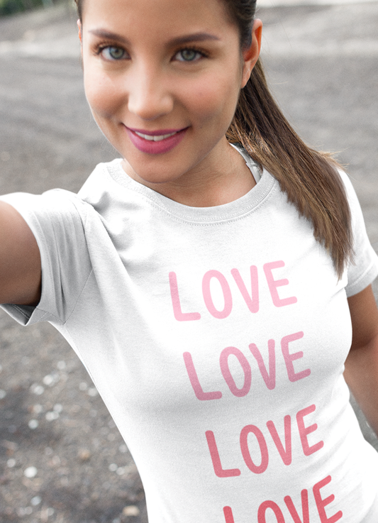 Virgin Teez Women T-Shirt Love Love Love Women T-shirt