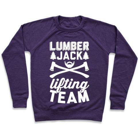 Virgin Teez  Pullover Crewneck Sweatshirt / x-small / Purple LUMBERJACK LIFTING TEAM CREWNECK SWEATSHIRT