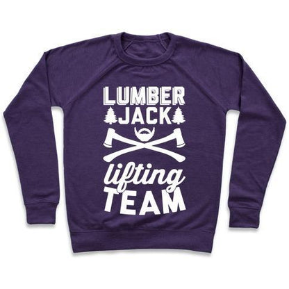 Virgin Teez  Pullover Crewneck Sweatshirt / x-small / Purple LUMBERJACK LIFTING TEAM CREWNECK SWEATSHIRT