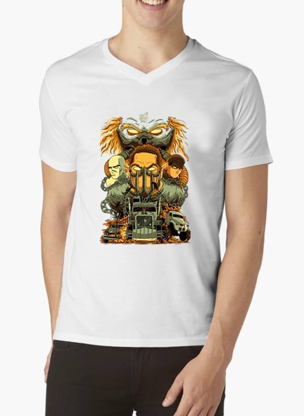 M Nidal Khan T-shirt SMALL / White MadMax V-Neck T-shirt