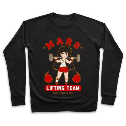 Virgin Teez  Pullover Crewneck Sweatshirt / x-small / Black MARS LIFTING TEAM CREWNECK SWEATSHIRT