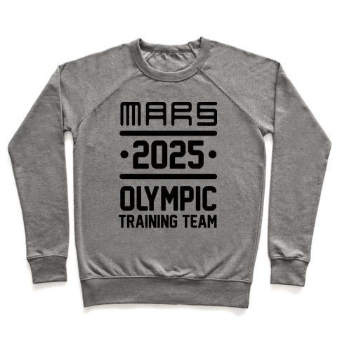 Virgin Teez  Pullover Crewneck Sweatshirt / x-small / Heathered Gray MARS OLYMPICS CREWNECK SWEATSHIRT