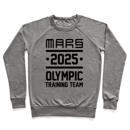 Virgin Teez  Pullover Crewneck Sweatshirt / x-small / Heathered Gray MARS OLYMPICS CREWNECK SWEATSHIRT