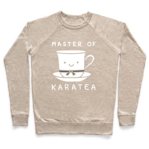 Virgin Teez  Pullover Crewneck Sweatshirt / x-small / Heathered Oatmeal MASTER OF KARATEA CREWNECK SWEATSHIRT