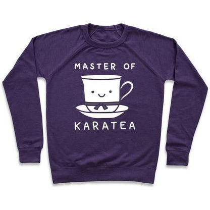 Virgin Teez  Pullover Crewneck Sweatshirt / x-small / Purple MASTER OF KARATEA CREWNECK SWEATSHIRT