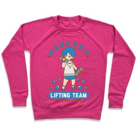 Virgin Teez  Pullover Crewneck Sweatshirt / x-small / Deep Pink MERCURY LIFTING TEAM CREWNECK SWEATSHIRT