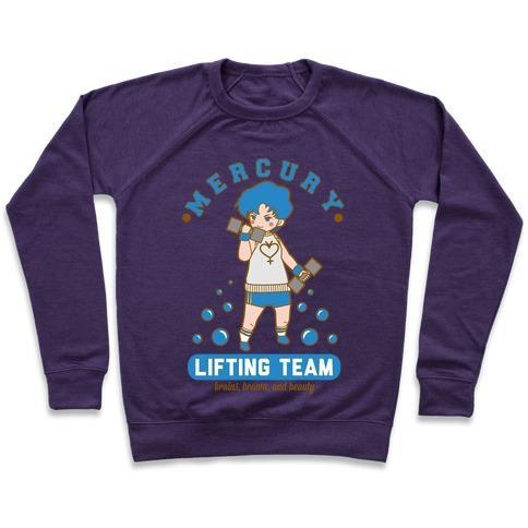 Virgin Teez  Pullover Crewneck Sweatshirt / x-small / Purple MERCURY LIFTING TEAM CREWNECK SWEATSHIRT