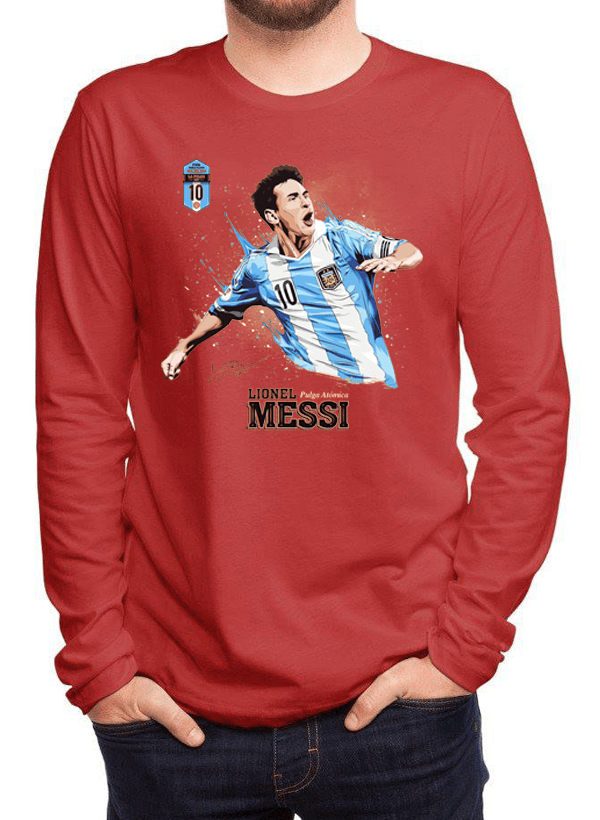 M Nidal Khan T-shirt SMALL / Red Messi Full Sleeves T-shirt