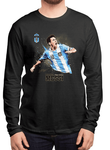 M Nidal Khan T-shirt SMALL / Black Messi Full Sleeves T-shirt