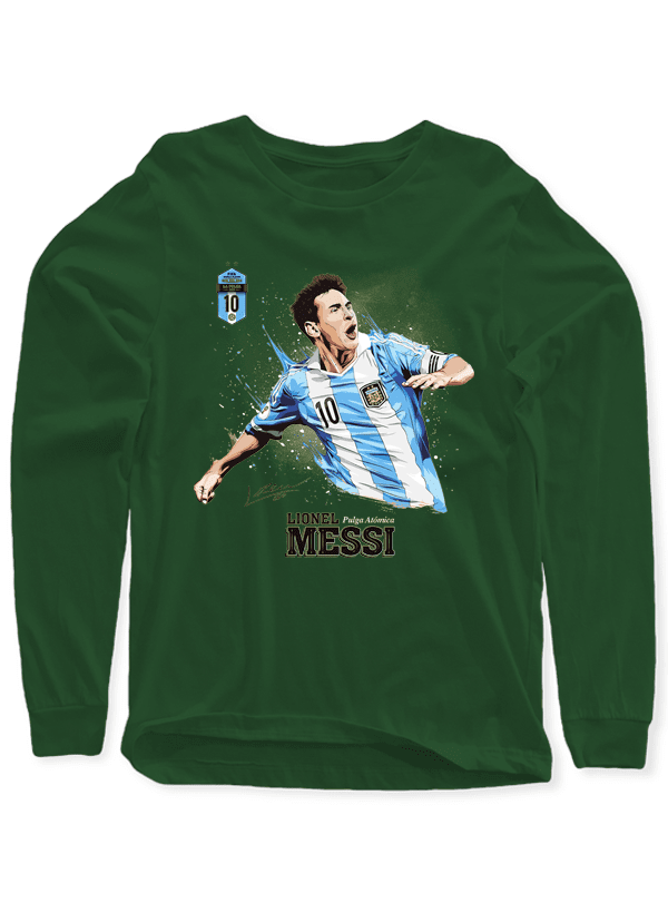 M Nidal Khan T-shirt SMALL / Green Messi Full Sleeves T-shirt