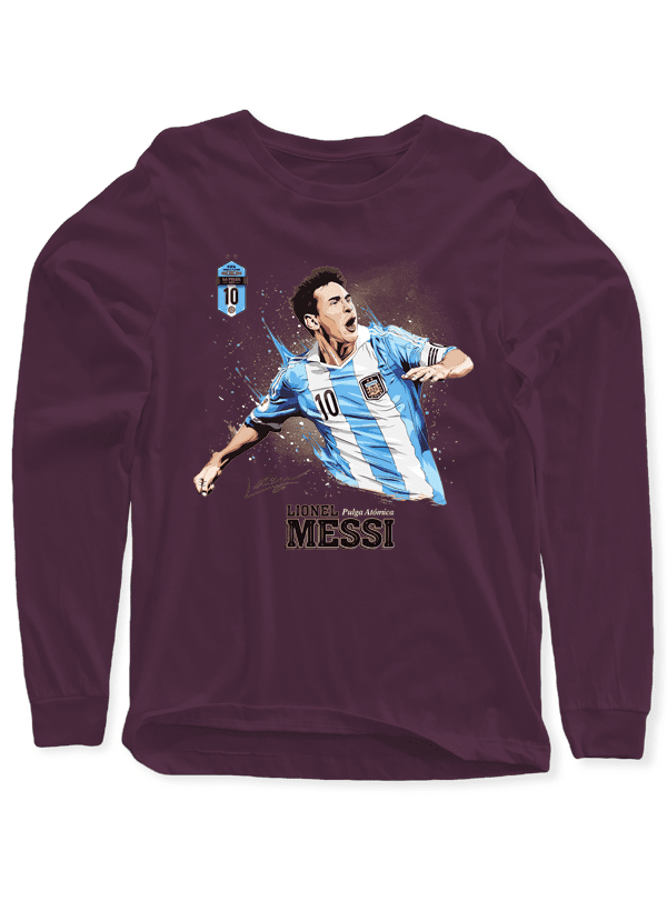 M Nidal Khan T-shirt SMALL / Purple Messi Full Sleeves T-shirt