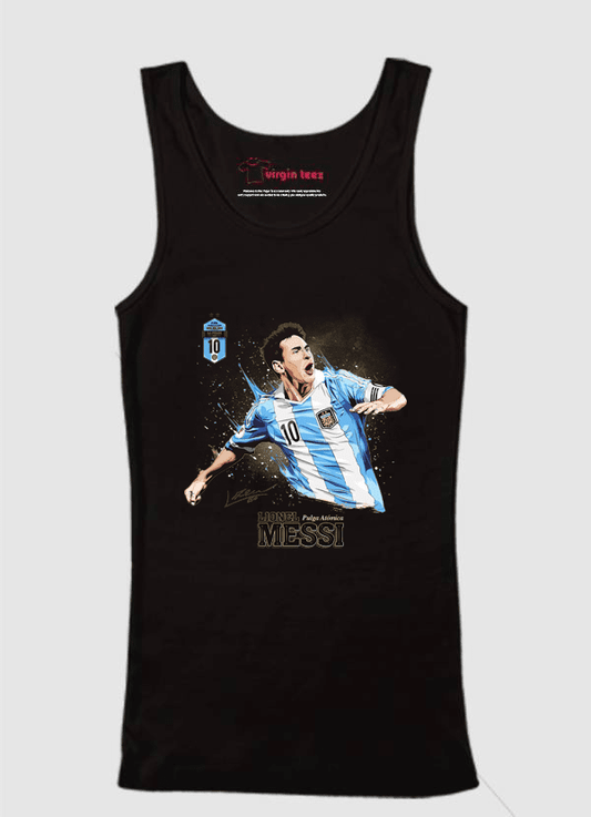 M Nidal Khan Tank Top SMALL / Black Messi Tank Top