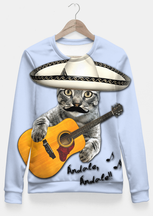 Sadaf Hamid Sweat Shirt MEXICAN CAT Fitted Waist Sweater Women