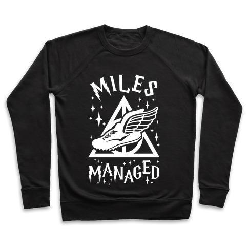 Virgin Teez  Pullover Crewneck Sweatshirt / x-small / Black MILES MANAGED CREWNECK SWEATSHIRT