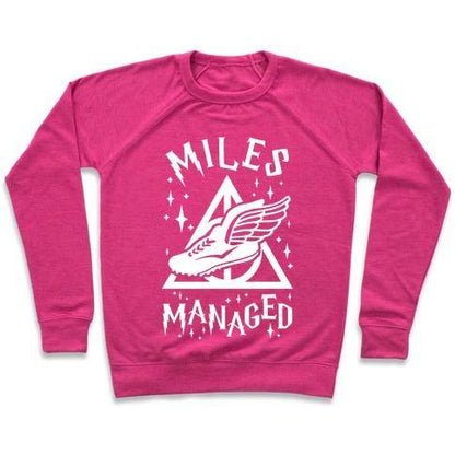 Virgin Teez  Pullover Crewneck Sweatshirt / x-small / Deep Pink MILES MANAGED CREWNECK SWEATSHIRT