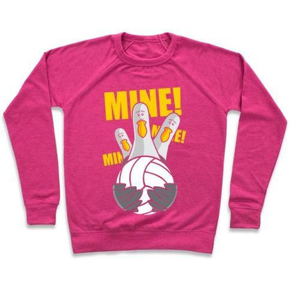 Virgin Teez  Pullover Crewneck Sweatshirt / x-small / Deep Pink MINE! CREWNECK SWEATSHIRT