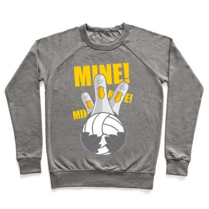 Virgin Teez  Pullover Crewneck Sweatshirt / x-small / Heathered Gray MINE! CREWNECK SWEATSHIRT