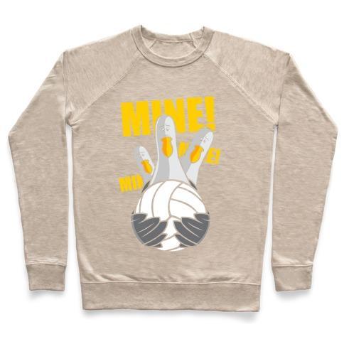 Virgin Teez  Pullover Crewneck Sweatshirt / x-small / Heathered Oatmeal MINE! CREWNECK SWEATSHIRT