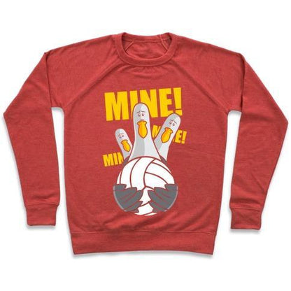 Virgin Teez  Pullover Crewneck Sweatshirt / x-small / Heathered Red MINE! CREWNECK SWEATSHIRT