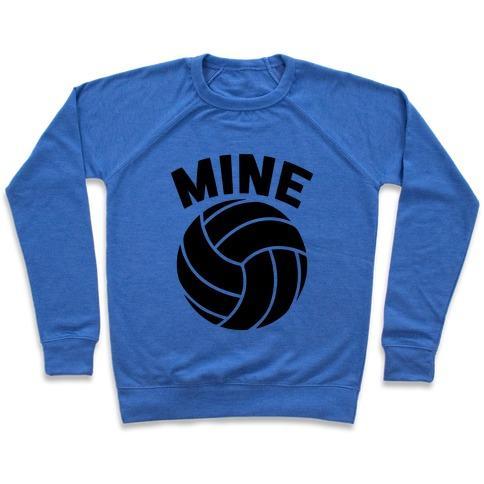 Virgin Teez  Pullover Crewneck Sweatshirt / x-small / Heathered Blue MINE CREWNECK SWEATSHIRT