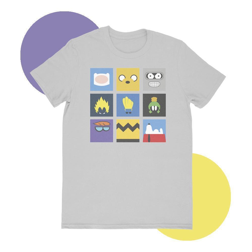 Maham T-SHIRT Minimilist Cartoon Gray T-shirt