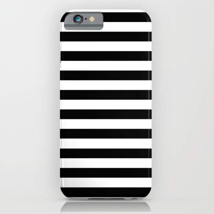 Threadless Mobile Cover Modern Black White Stripes Monochrome Pattern Mobile Cover