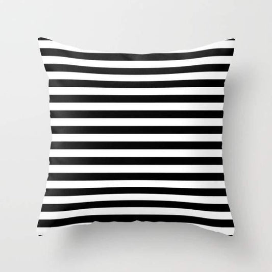 The Pillow pillows Modern Black White Stripes Monochrome Pattern Pillow