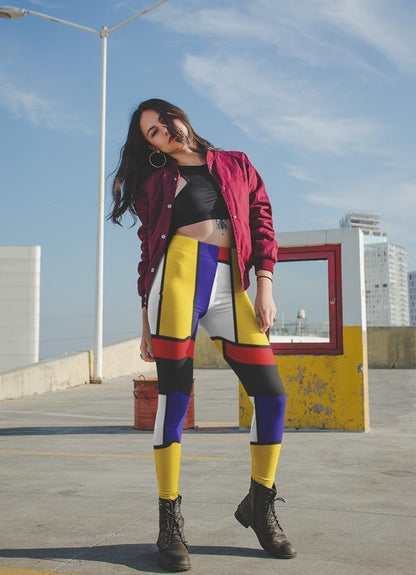 Virgin Teez Leggings Mondrian De Stijl Art Movement Legging