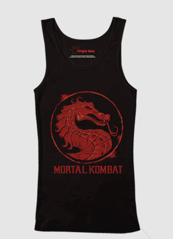 Virgin Teez Tank Top SMALL Mortal Kombat Logo Tank Top