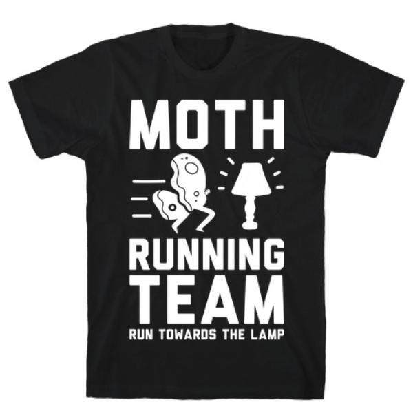 GYM FIT T-SHIRT MOTH RUNNING TEAM T-SHIRT