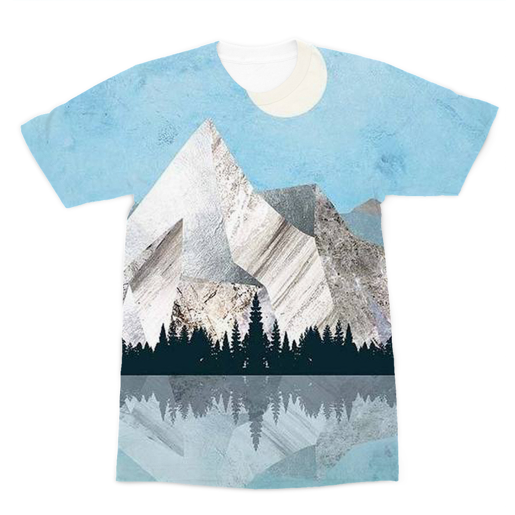 VIRGIN TEEZ Sublimation Men T-Shirt XS Mountain Sonnet Moonlit Stanza PT 2 Premium Sublimation Adult T-Shirt