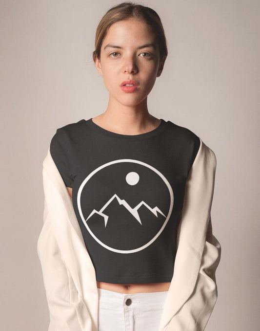 Virgin Teez Crop Top Mountains Women's Crop top Bella+Canvas 6682