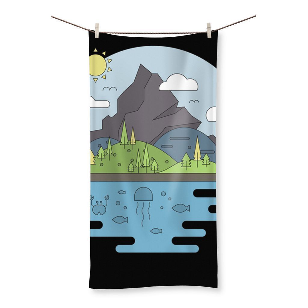 kite.ly Homeware 19.7"x39.4" Mountains World II Beach Towel