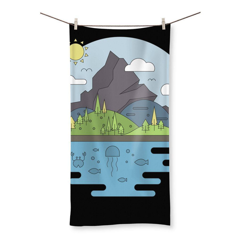 kite.ly Homeware 27.5"x55.0" Mountains World II Beach Towel