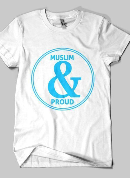 Fahad Khan T-shirt SMALL / White Muslim & Proud Islamic Half Sleeves T-shirt