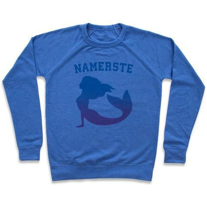 Virgin Teez  Pullover Crewneck Sweatshirt / x-small / Heathered Blue NAMERSTE CREWNECK SWEATSHIRT