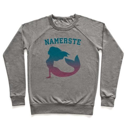 Virgin Teez  Pullover Crewneck Sweatshirt / x-small / Heathered Gray NAMERSTE CREWNECK SWEATSHIRT