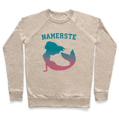 Virgin Teez  Pullover Crewneck Sweatshirt / x-small / Heathered Oatmeal NAMERSTE CREWNECK SWEATSHIRT