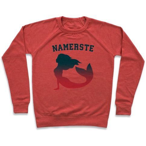 Virgin Teez  Pullover Crewneck Sweatshirt / x-small / Heathered Red NAMERSTE CREWNECK SWEATSHIRT