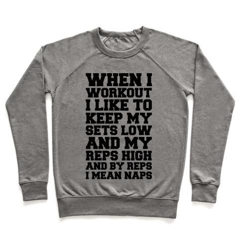 Virgin Teez  Pullover Crewneck Sweatshirt / x-small / Heathered Gray NAP REPETITIONS CREWNECK SWEATSHIRT