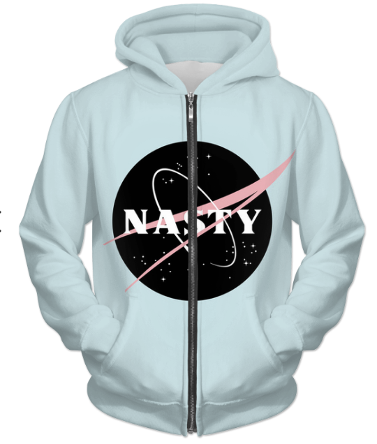 Virgin Teez Sublimation Hoodie Nasty Space UNISEX ZIP HOODIE