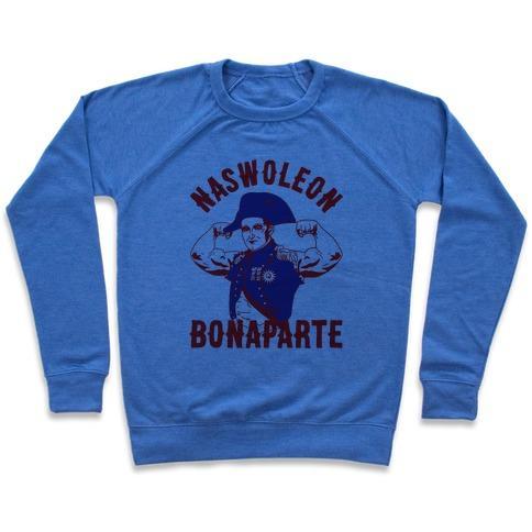 Virgin Teez  Pullover Crewneck Sweatshirt / x-small / Heathered Blue NASWOLEON BONAPARTE CREWNECK SWEATSHIRT