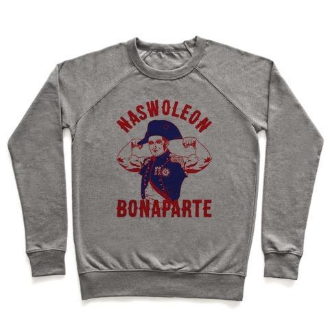 Virgin Teez  Pullover Crewneck Sweatshirt / x-small / Heathered Gray NASWOLEON BONAPARTE CREWNECK SWEATSHIRT