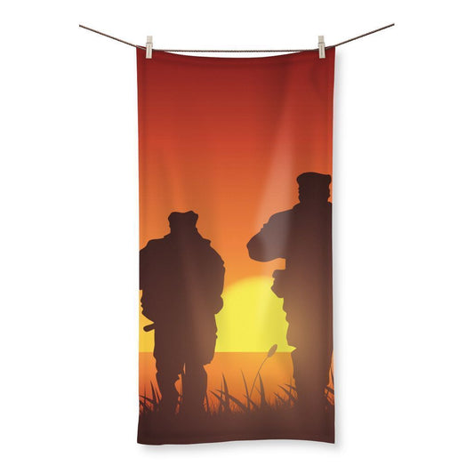 kite.ly Homeware 19.7"x39.4" Navy Seal Training Silhouette Beach Towel