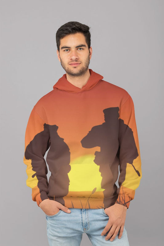 Navy seal training silhoutte UNISEX Sublimation Hoodie