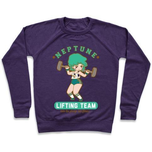 Virgin Teez  Pullover Crewneck Sweatshirt / x-small / Purple NEPTUNE LIFTING TEAM CREWNECK SWEATSHIRT