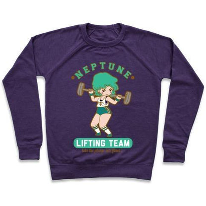 Virgin Teez  Pullover Crewneck Sweatshirt / x-small / Purple NEPTUNE LIFTING TEAM CREWNECK SWEATSHIRT